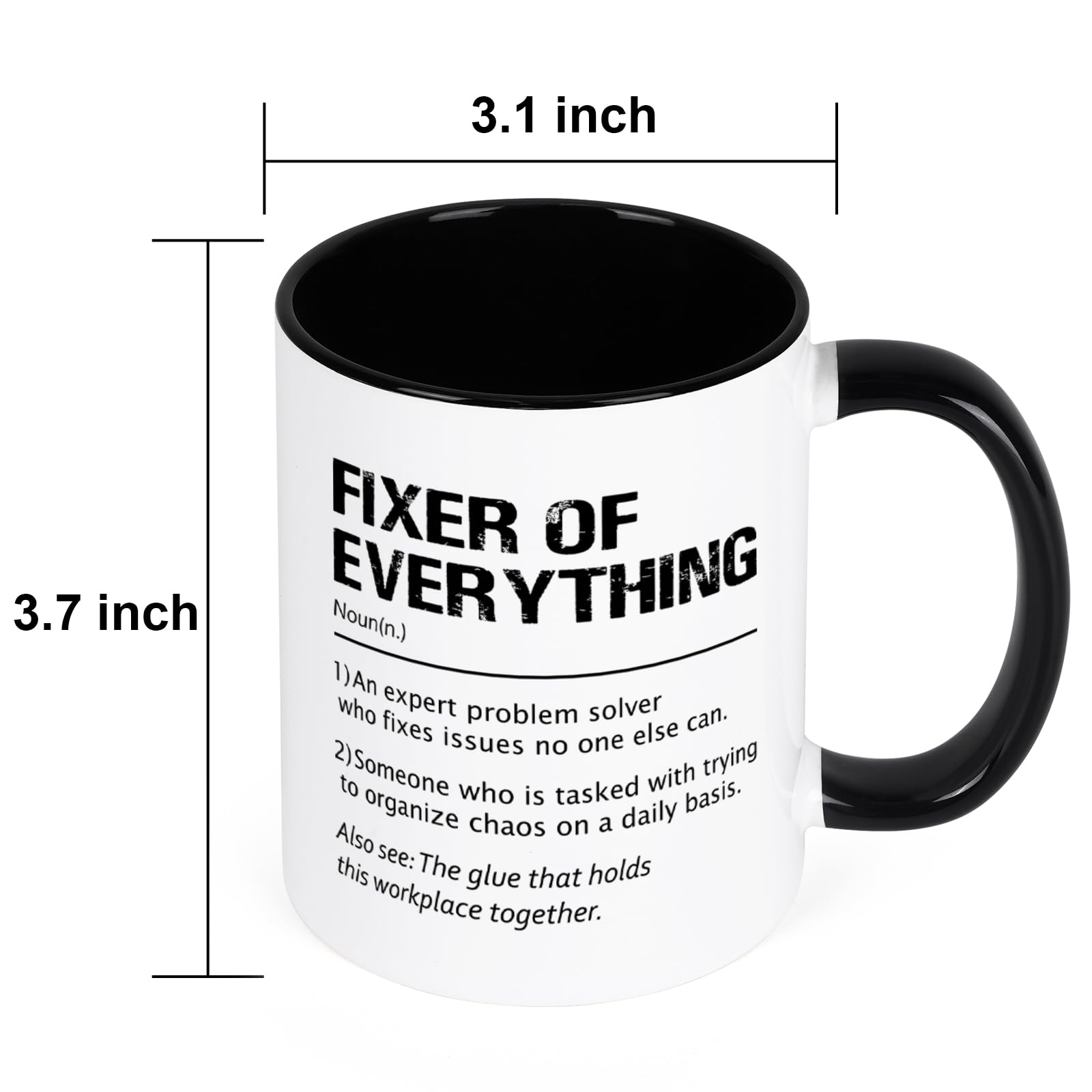 YHRJWN Fixer of Everything Mug - 11 Oz, Perfect Boss Christmas or Birthday Gift for Coworkers - Medaid International