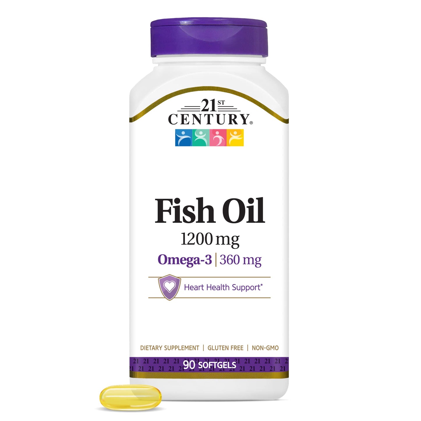 21ST CENTURY Fish Oil, 1,200 mg, 90 Softgels - Medaid International
