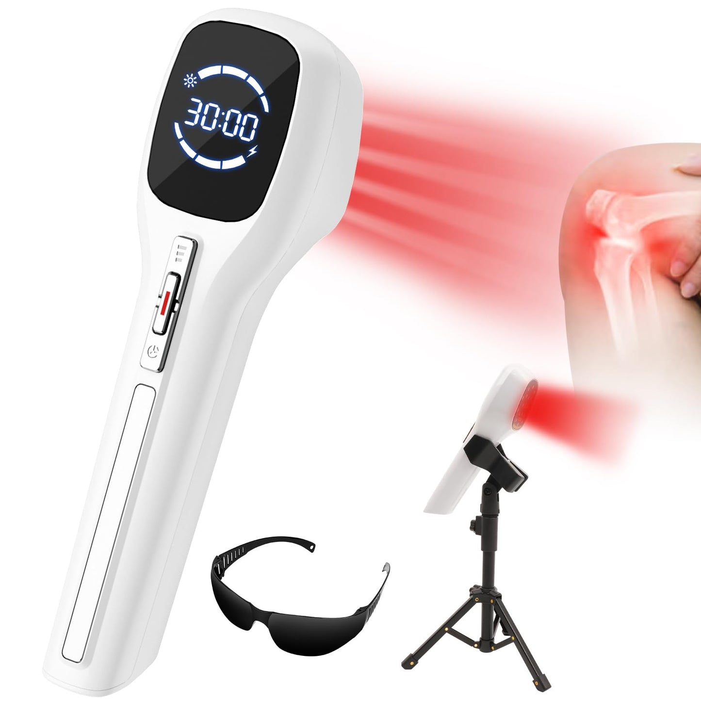 FVQ Red Light Therapy Promotes vasodilation & Lymphatic Circulation. Cold Laser Therapy Device with Infrared Dual Wavelength,Infrared Light Therapy with Four Modes & Angle Adjustment with Stand. - Medaid International