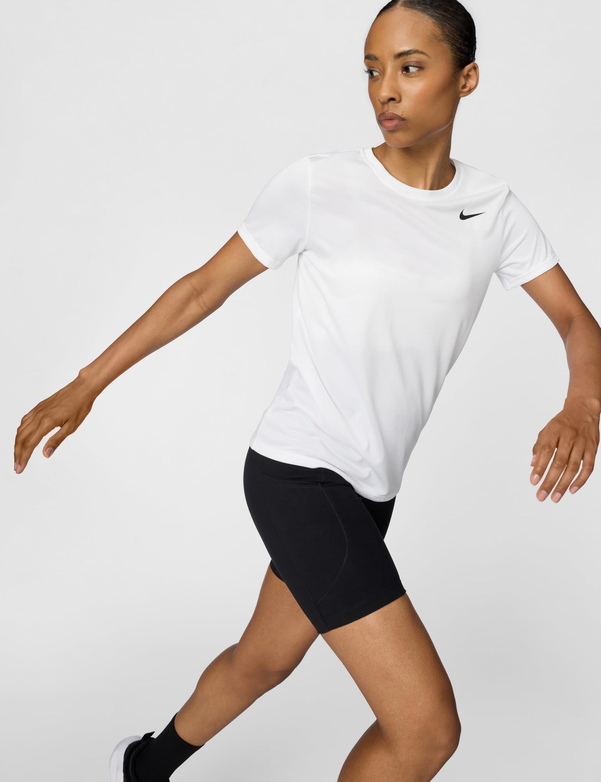 Nike Women's Dri-Fit Legend T-Shirt, White/Black, Medium - Medaid International