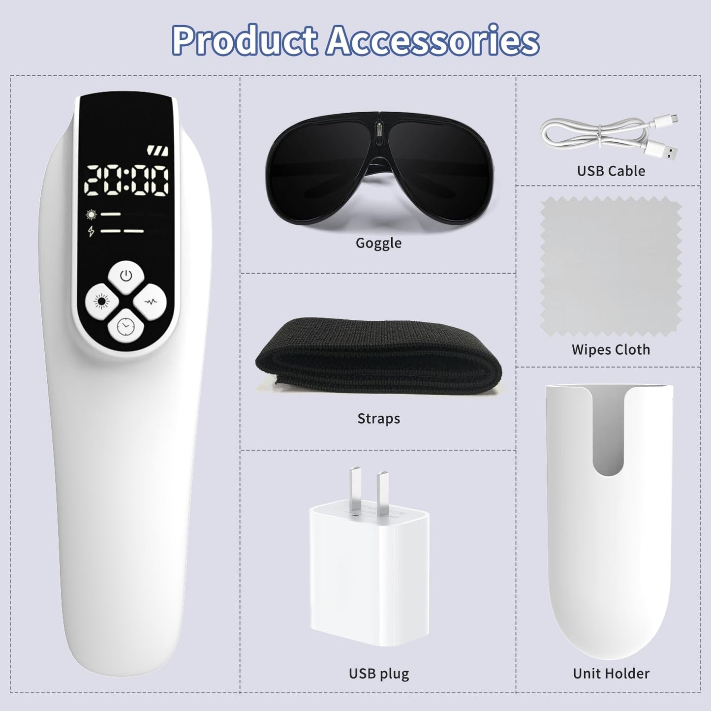 Cold Laser Therapy Device, 2-in-1 Laser Therapy Device for Pain Relief, Near Infrared Light Therapy, Laser Therapy Machine for Knee, Shoulder, Back, Muscle & Joint Pain Relief(4 * 808nm+12 * 650nm) - Medaid International