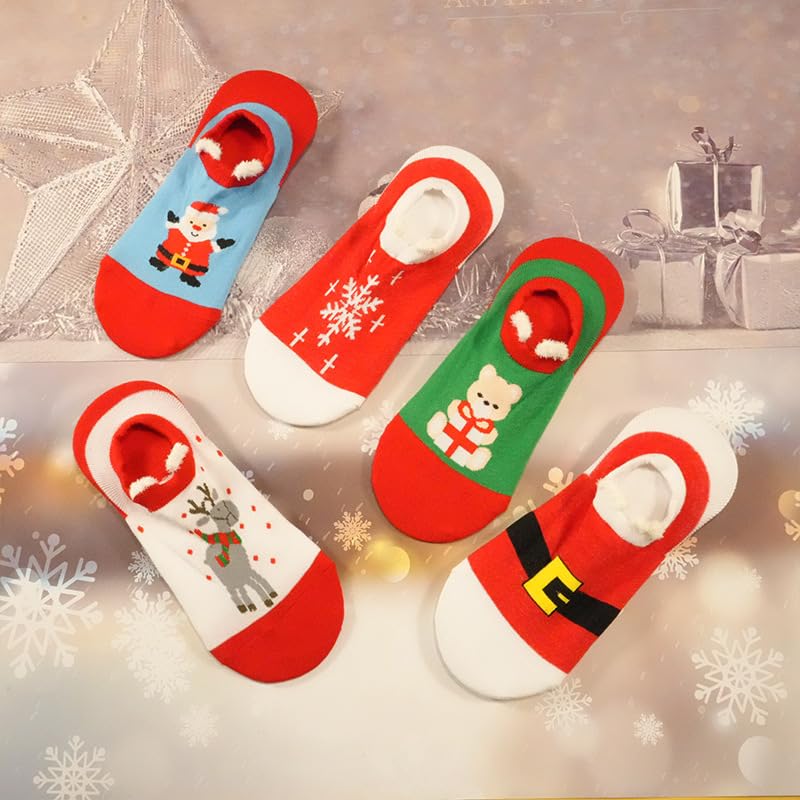 5 Pairs of Women's Cute Cartoon Christmas-Themed Socks for The Autumn And Winter Season Christmas Gifts for Family and Friends - Medaid International
