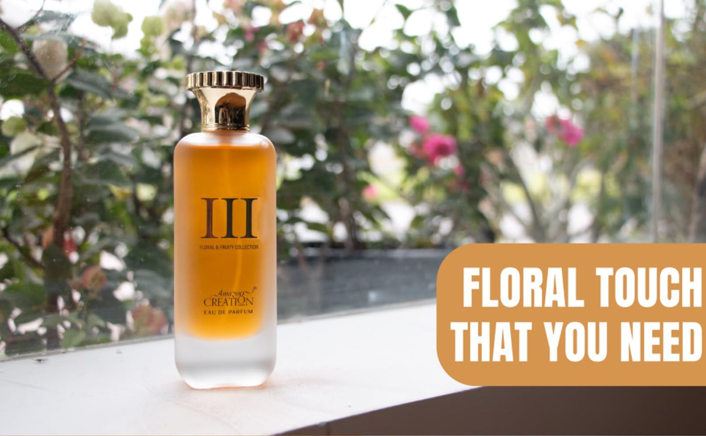 Amazing Creation Floral & Fruity Collection III Eau de Parfum for Unisex, 3.4 fl oz / 100ml - Medaid International