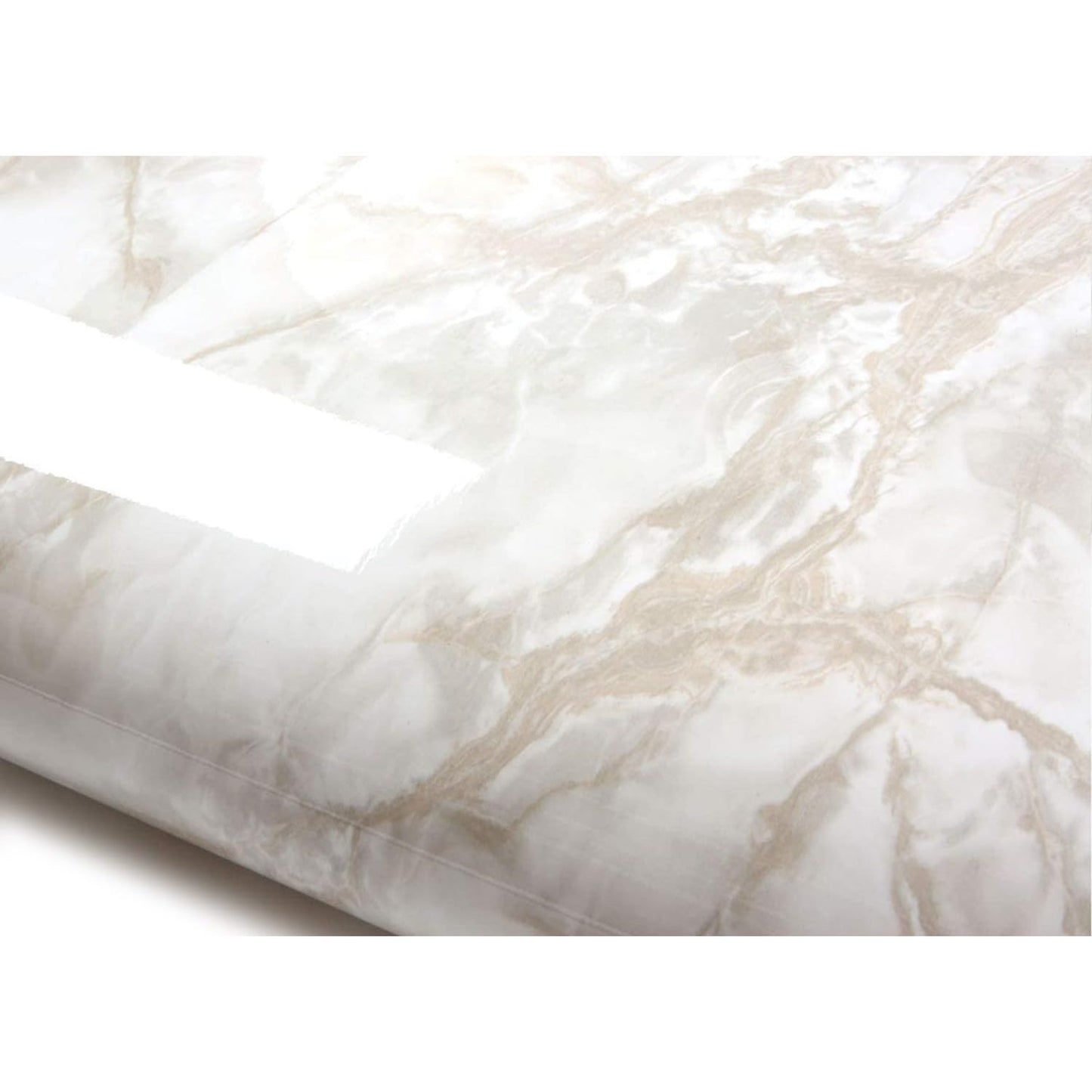 ROSEROSA Peel and Stick Glossy Faux Marble Self-Adhesive Wallpaper Door Wrap Countertop Mirror Moulding Trim PGS4130 - Medaid International