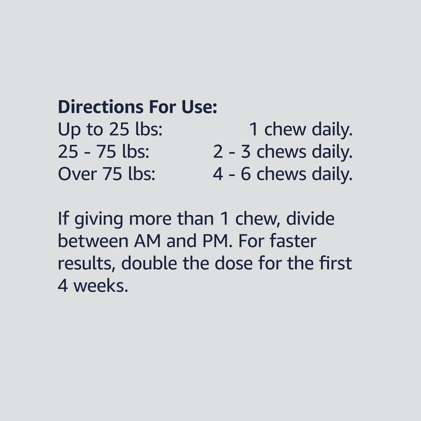 Amazon Basics Premium Dog Hip & Joint Supplement Chews with EPA and DHA, 60 Count (Previously Solimo)