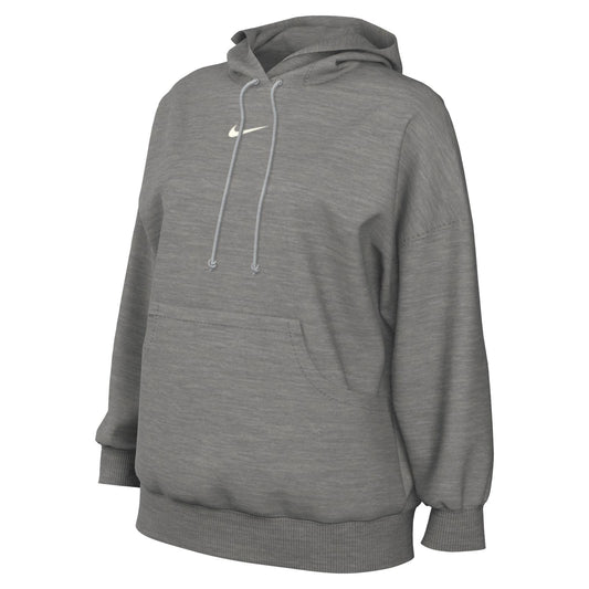 Nike, Women's, Sportswear Phoenix Fleece Oversized Pullover Hoodie, Dark Grey Heather/Sail, M - Medaid International