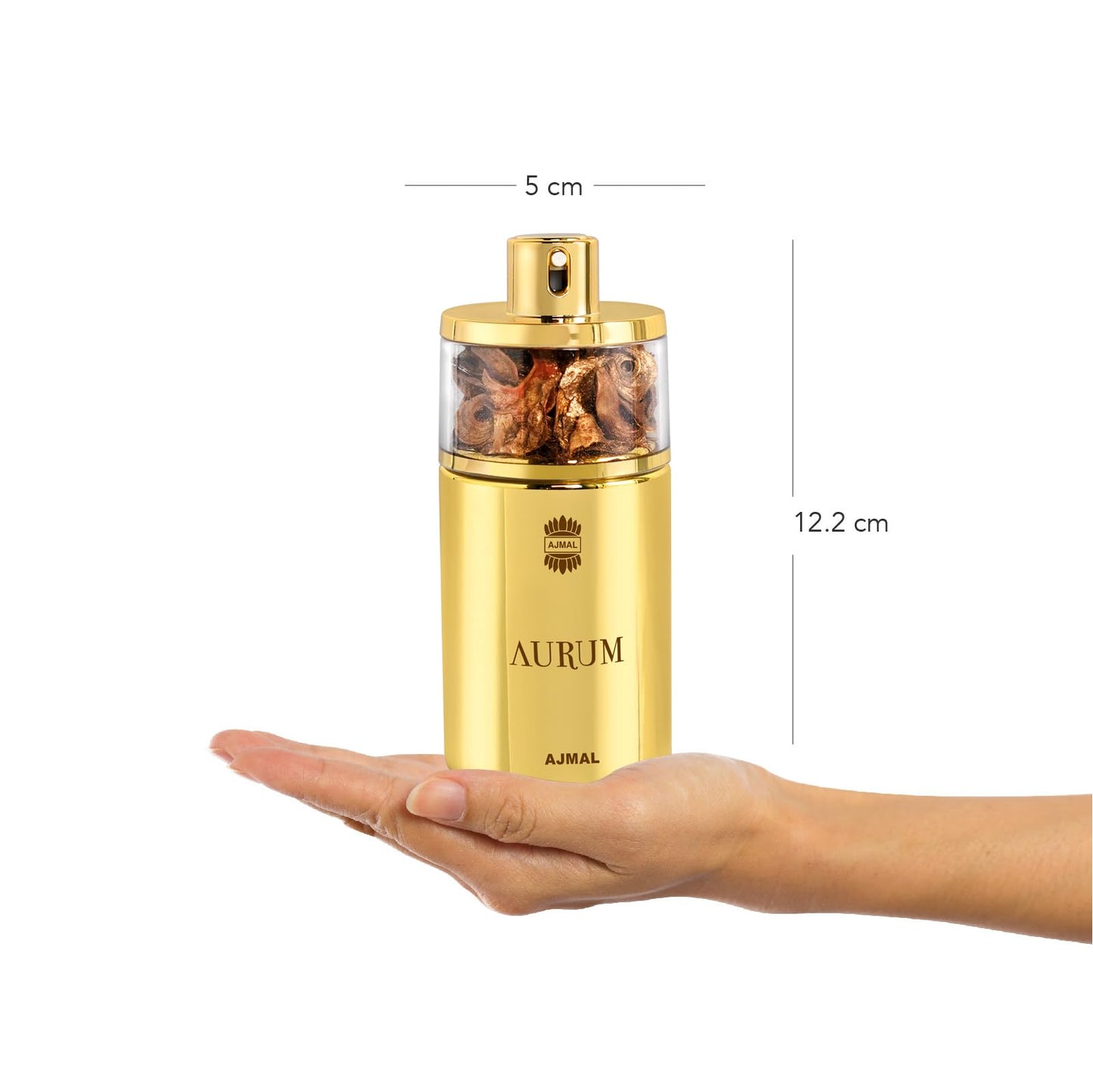 Ajmal Aurum Eau de Parfum 2.5 oz (75 ml) for Women | Fresh, Fruity & Floral Oriental Perfume with Amber, Musk & Vanilla | Long-Lasting Luxury Scent from Dubai - Medaid International