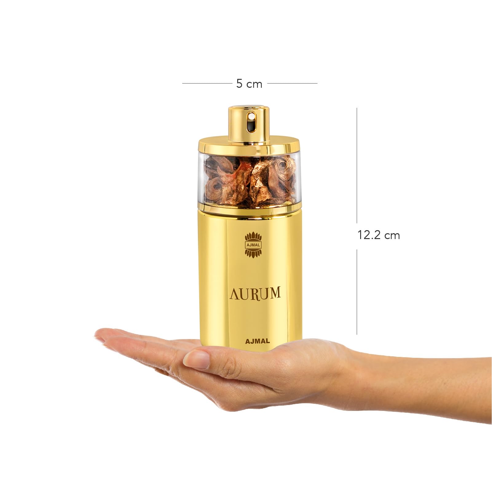 Ajmal Aurum Eau de Parfum 2.5 oz (75 ml) for Women | Fresh, Fruity & Floral Oriental Perfume with Amber, Musk & Vanilla | Long-Lasting Luxury Scent from Dubai - Medaid International