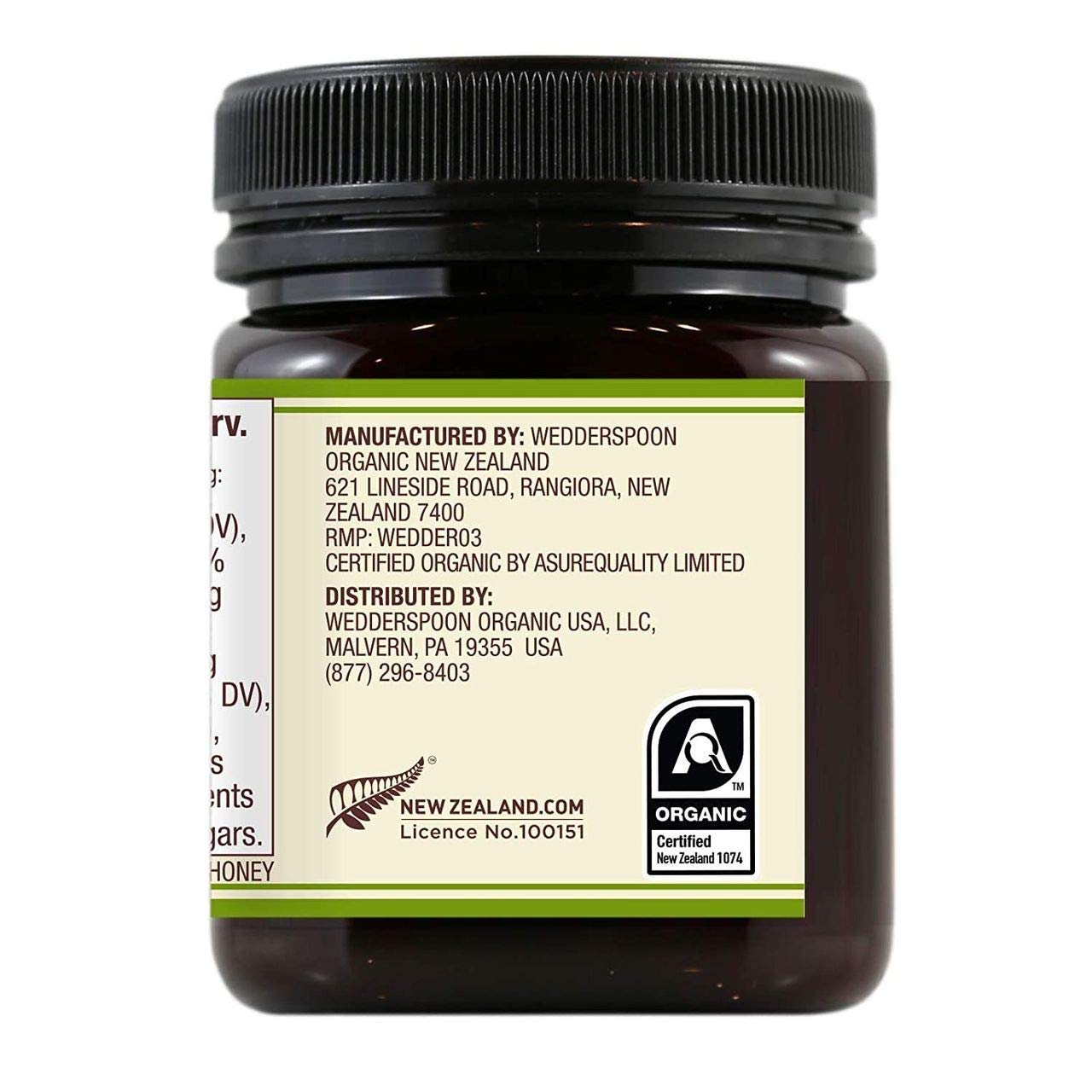 Wedderspoon Raw Organic Manuka Honey KFactor 16+, Unpasteurized, Organic KFactor 16, 8.8 Ounce - Medaid International