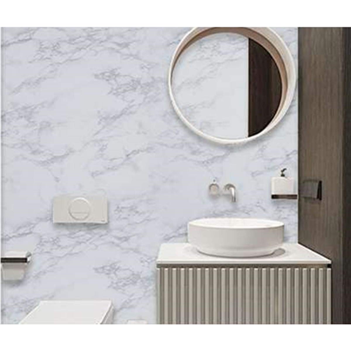 practicalWs Marble Paper Granite Gray/White Roll Kitchen Countertop Cabinet Furniture is Renovated Thick PVC Easy to Remove Without Leaving Glue Upgrade 17.71" x 196.8" - Medaid International