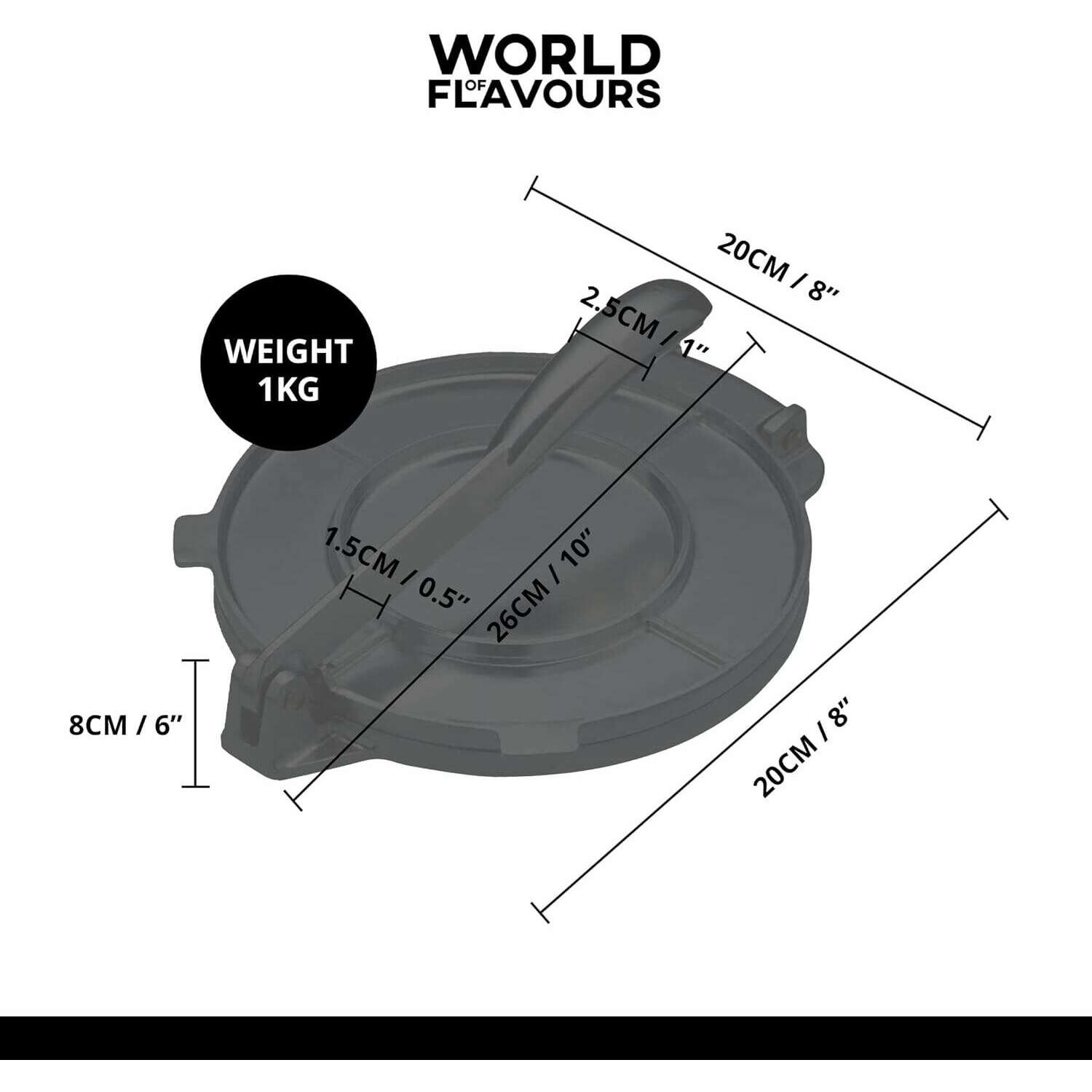 World of Flavours Mexican Tortilla Press - Medaid International