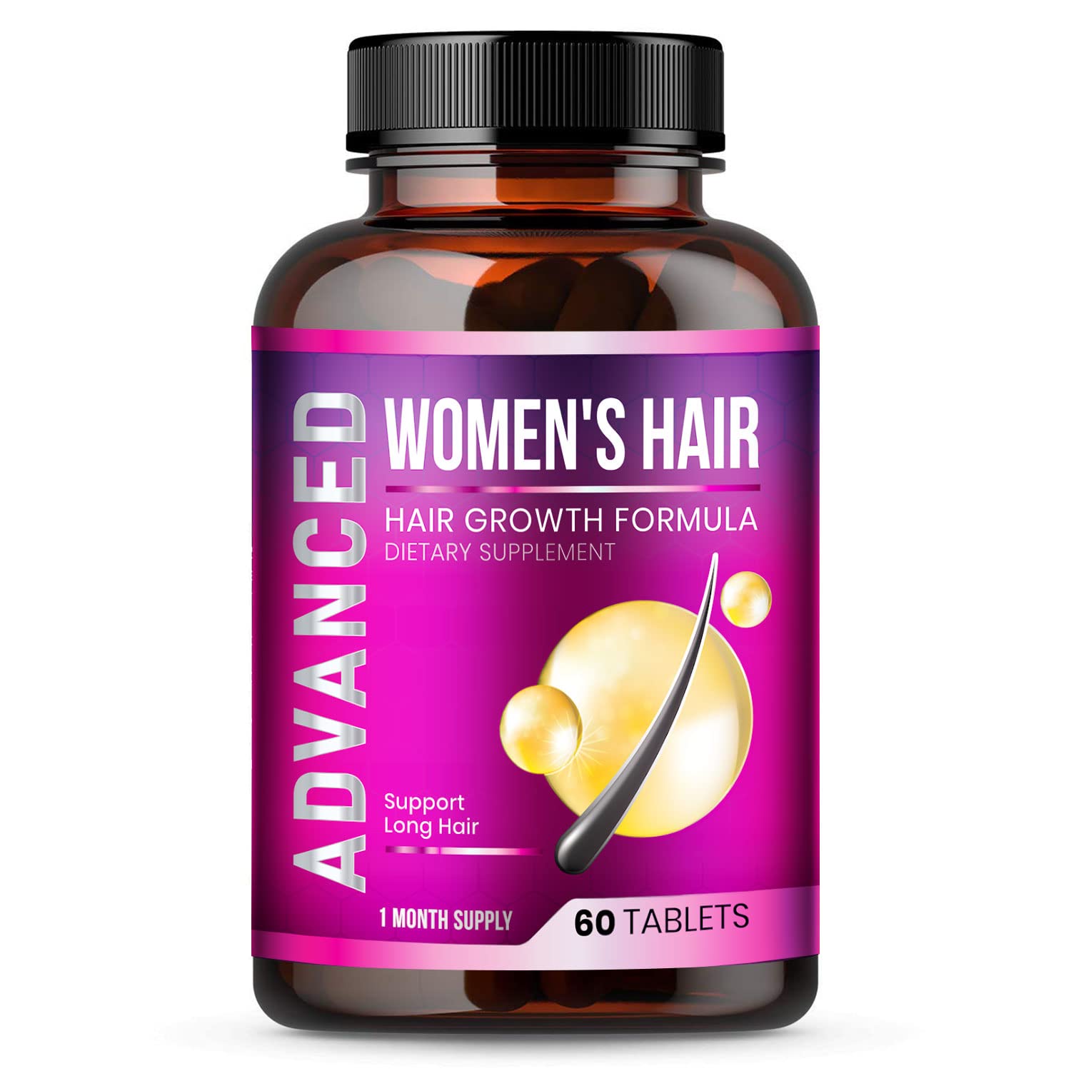 Hair Growth Vitamins for Women - Hair Vitamins for Thinning Hair for Women .Regrow & Regrowth Hair Supplement with Dht Blocker,Biotin & Saw Palmetto for Women.Volumize,Thicker,Longer Hair. - Medaid International