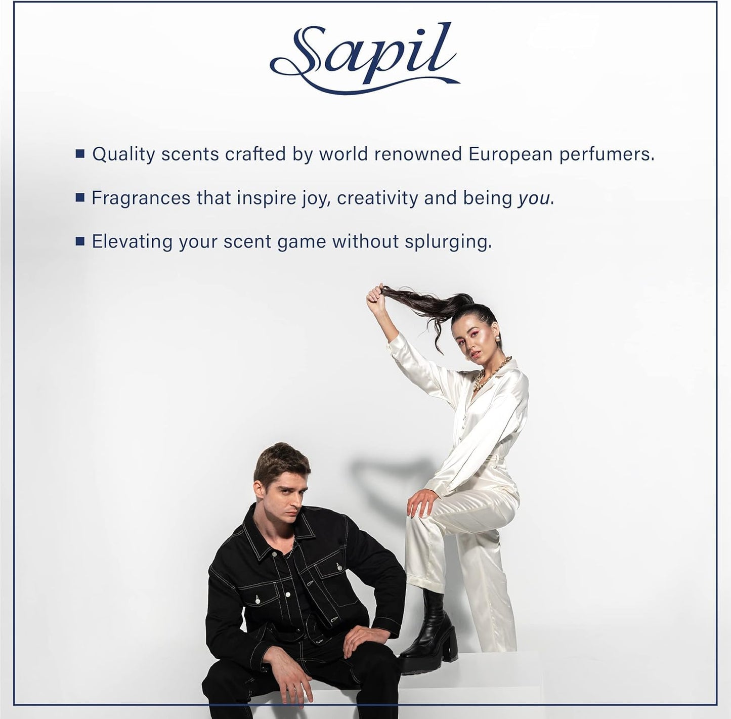 Sapil Solid - Eau De Toilette and Deodorant Spray For Men - Evokes Power and Sensuality - Opens with Fresh and Citrus Notes - Beautiful Giftset Box - Perfect for Gift Giving Occasion- 2 Pc - Medaid International