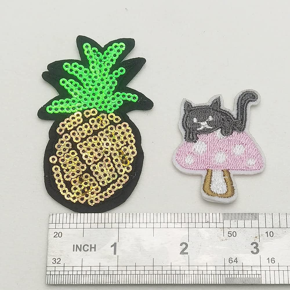 50pcs Mix Lots Iron On& Sewing On Patches,Applique Patches for Sweatshirts, Skirts, Hats, Socks, Backpack,Bag,Jeans DIY Accessories - Medaid International