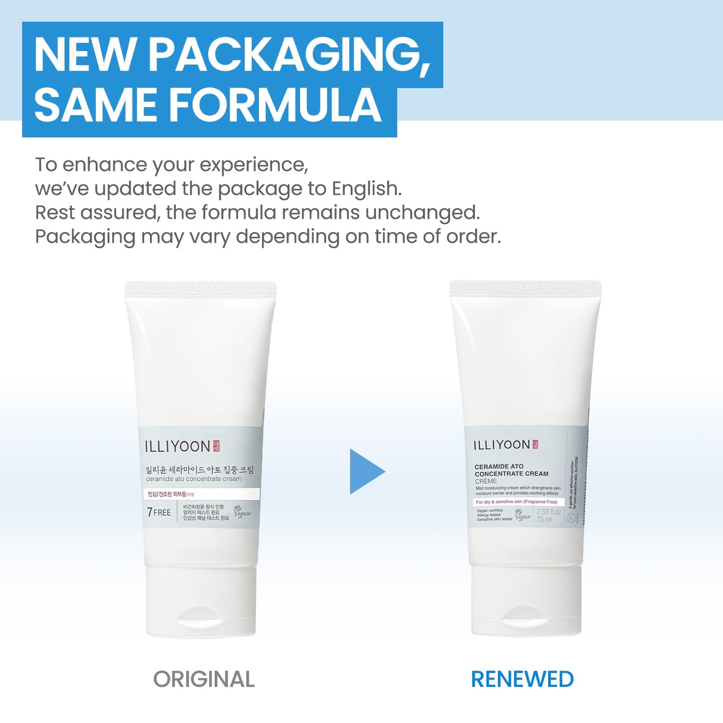 Illiyoon Ceramide Ato Concentrate Cream | Moisturizer for Dry & Sensitive Skin, 100hr Lasting Hydration, For Face & Body, Gentle for Infants, Moisture Barrier Repair, Vegan Certified, 2.53 fl.oz. - Medaid International