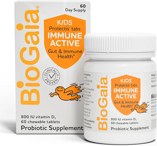 BioGaia Protectis Immune Active Kids Probiotic | Probiotic + Vitamin D | 60 Day Supply - Medaid - Lebanon