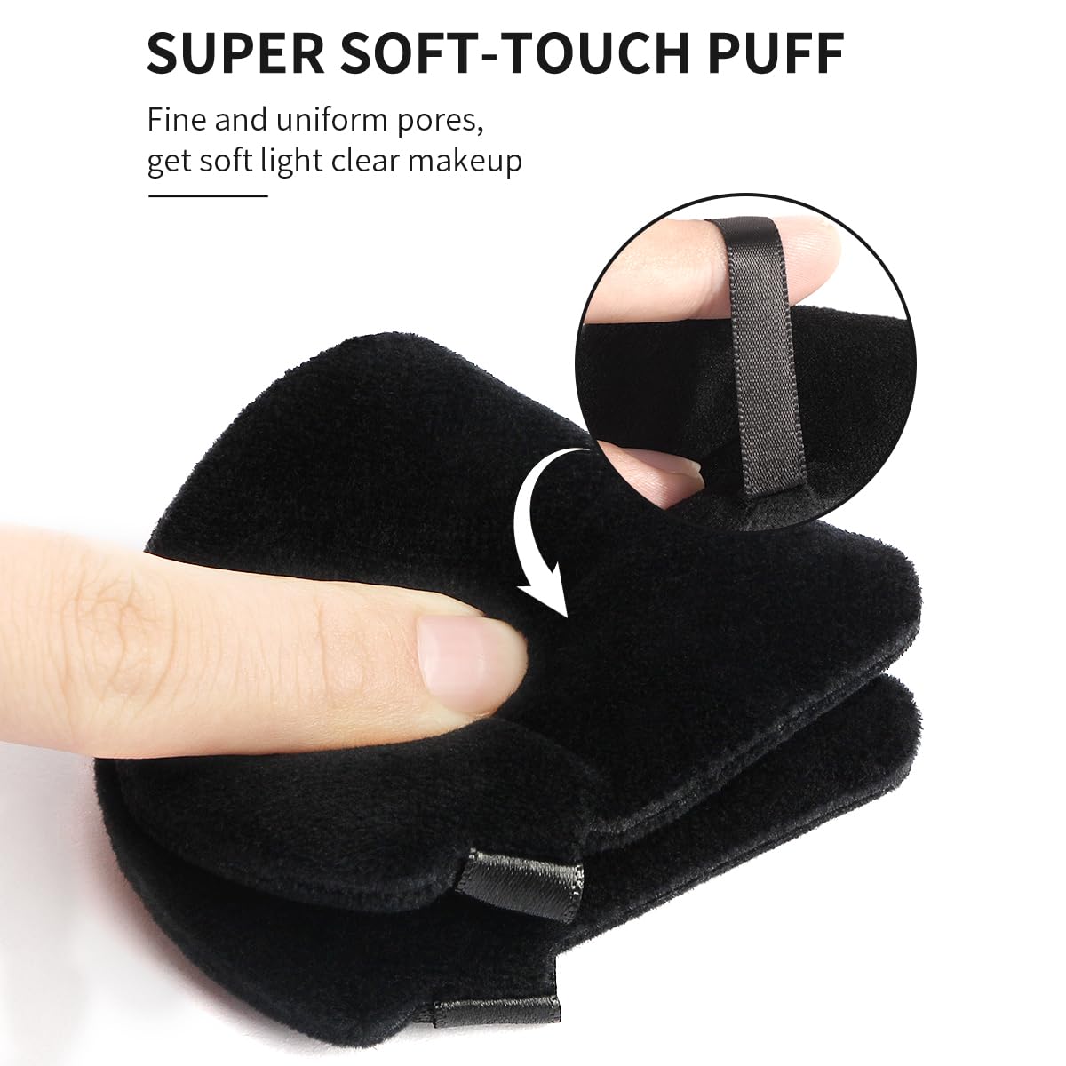 8 Pcs Makeup Sponge Set Perfect for Blending Liquid, Cream, and Powder – Beauty for Flawless Application, Black - Medaid International