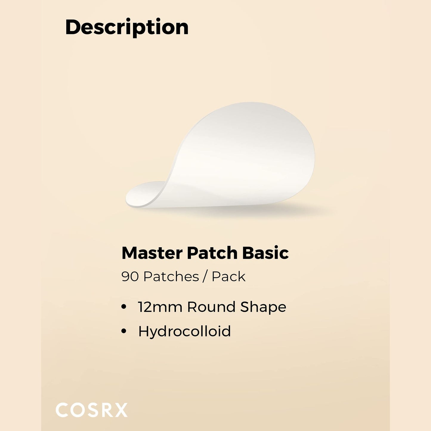COSRX Master Patch Basic Value Pack, Overnight Acne Patch Hydrocolloid, Blemish Spot Sticker for Face, Strong adhesion & Thicker Spot Cover, 1 Sizes (90 Count) - Medaid International