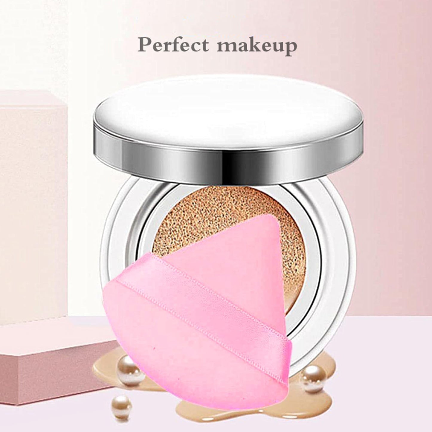 3Pcs Soft Triangle Powder Puff Set, Powder Puffs for Face, Makeup Blenders & Sponges for Foundation, Suitable for Liquid and Cream Cosmetic Makeup Tools (Coffee) - Medaid International