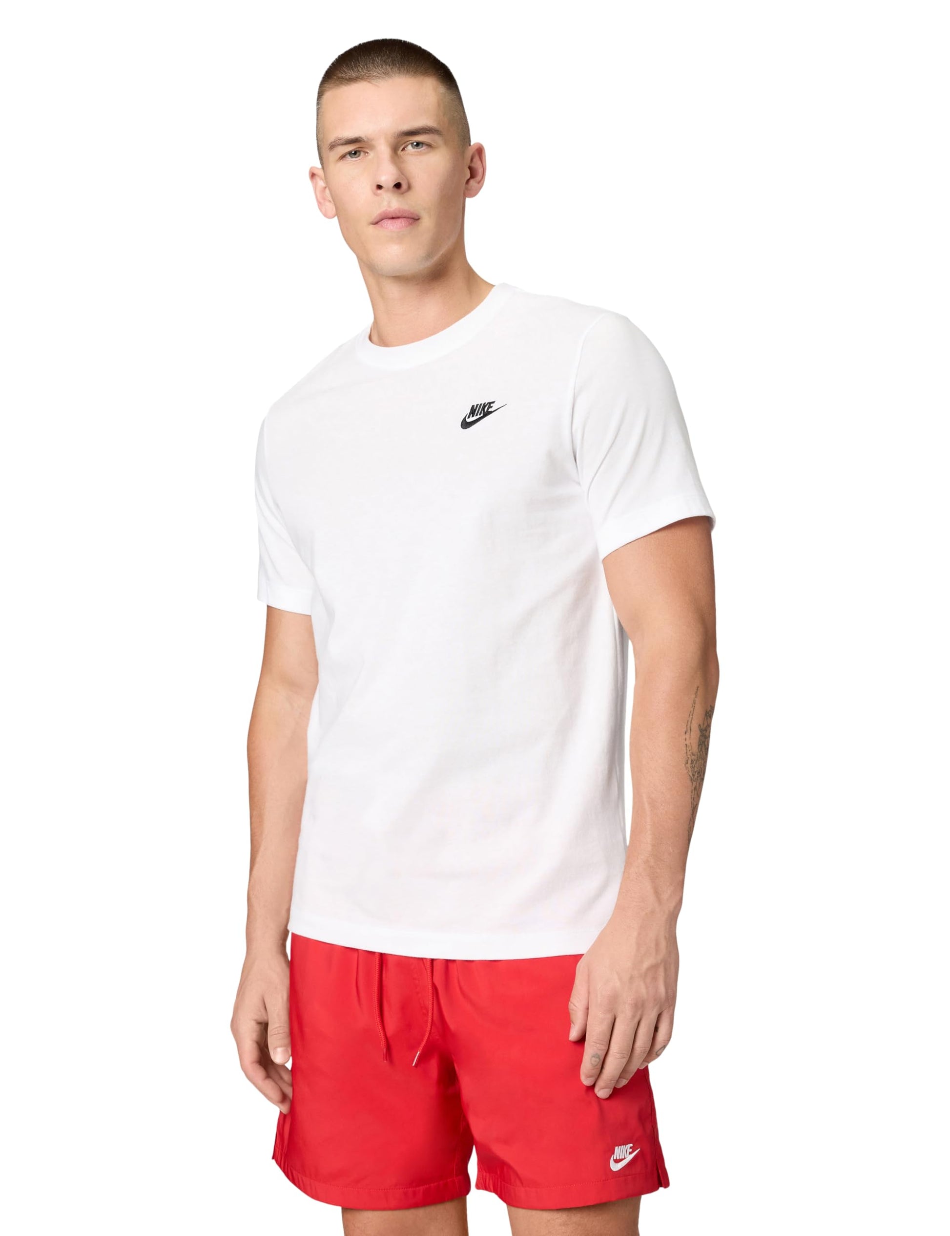 Nike Men's Sportswear Club T-Shirt, White/Black, XL Tall - Medaid International