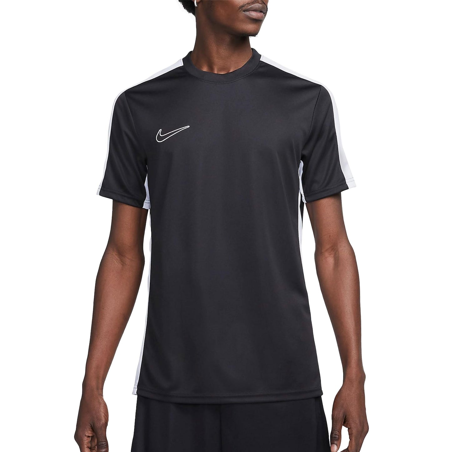 Nike Academy Men's Dri-FIT Short-Sleeve Soccer Top (Black/White/White, DV9750-010) Size Small - Medaid International