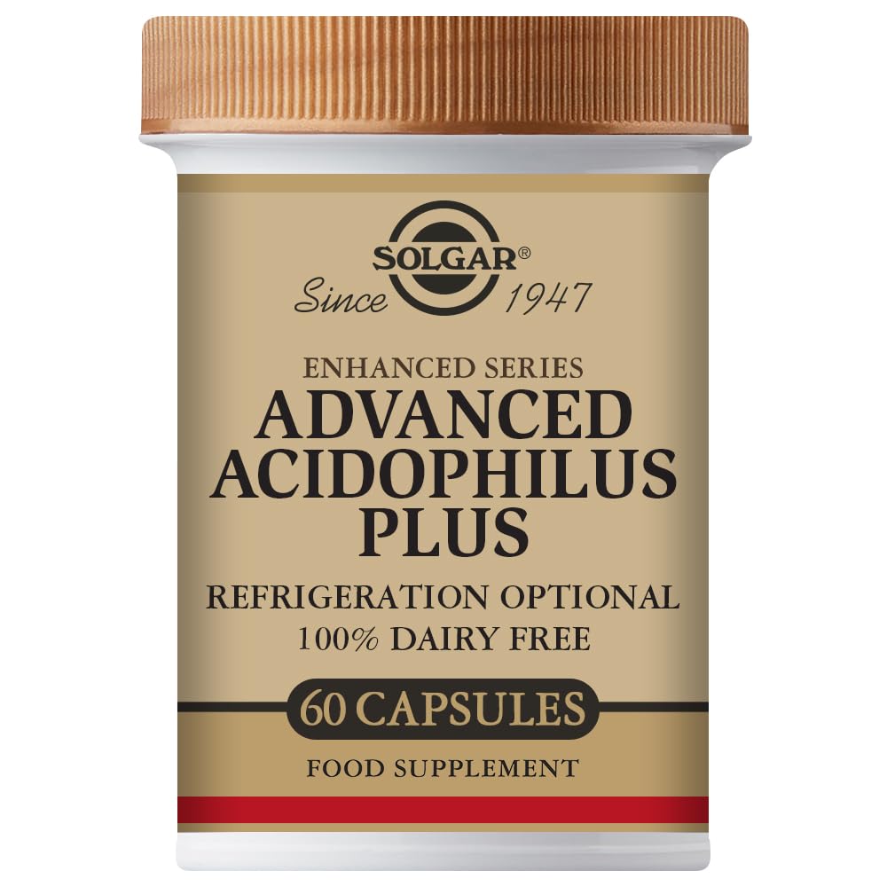 Solgar Advanced Acidophilus Plus, 60 Vegetable Capsules - Supports Healthy Intestinal Flora - 500 Million Microorganisms Per Serving - Gluten & Dairy Free - Vegetarian - 60 Servings - Medaid International