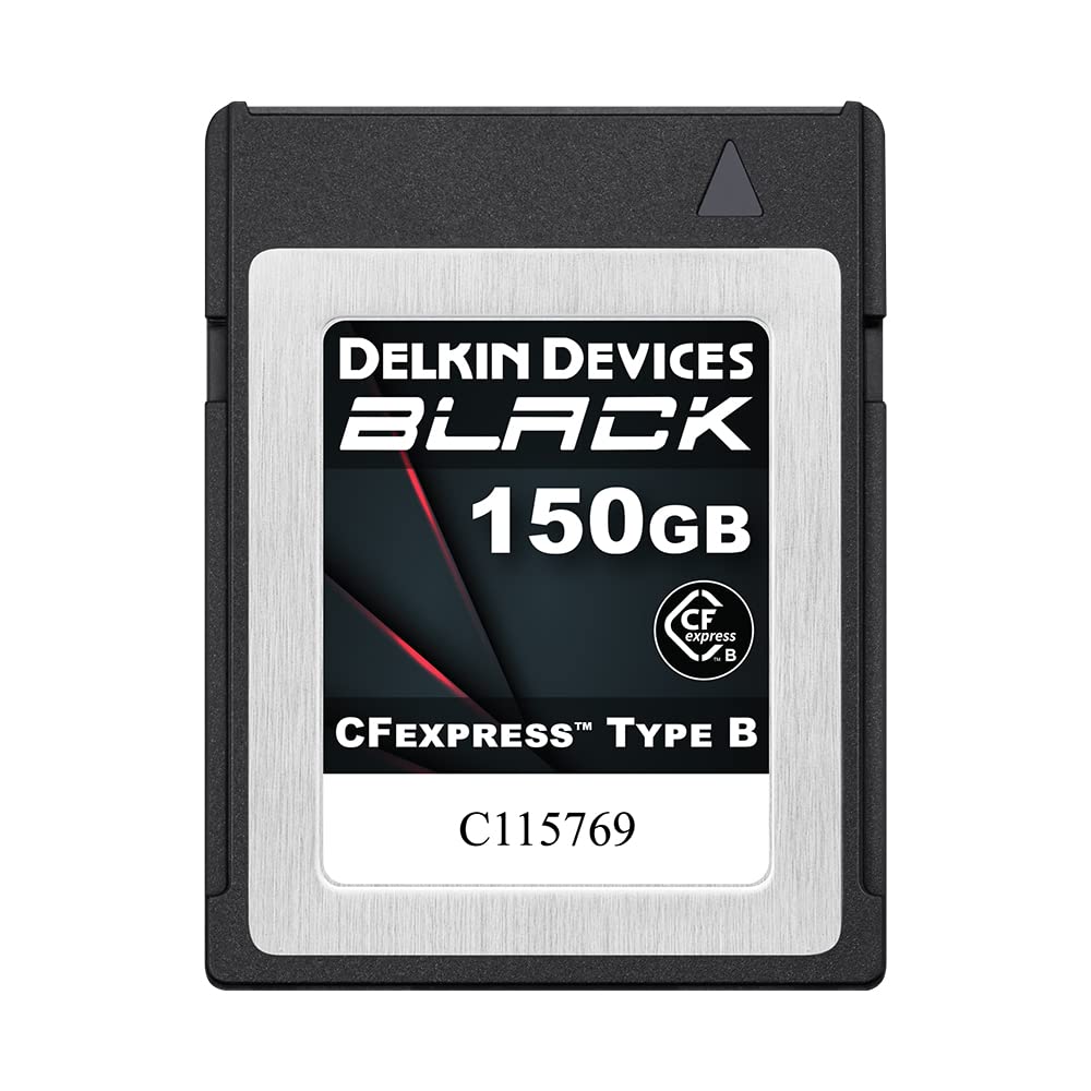 Delkin Devices BLACK CFexpress Type B Memory Card, up to 1725MB/s Read, 1530MB/s Write, for Professional Video and Photography (150GB) - Medaid International