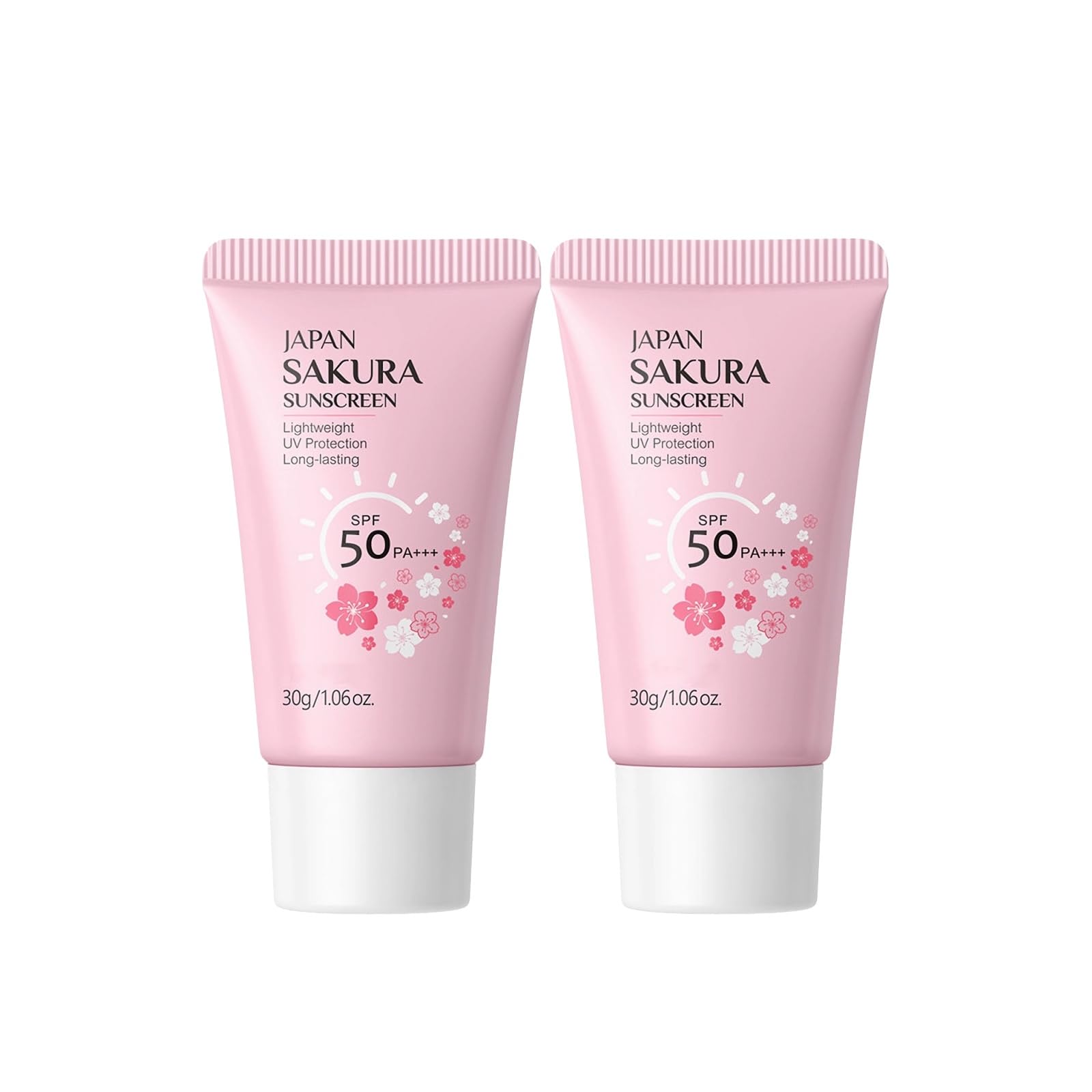 Hydrating Sunscreen SPF 50 – 2Packs Lightweight Hydrating JAPANESE SAKURA Face & Body Sunscreen, Moisturizing Isolation Cream Non-Greasy, Fast-Absorbing, No White Cast - Medaid International