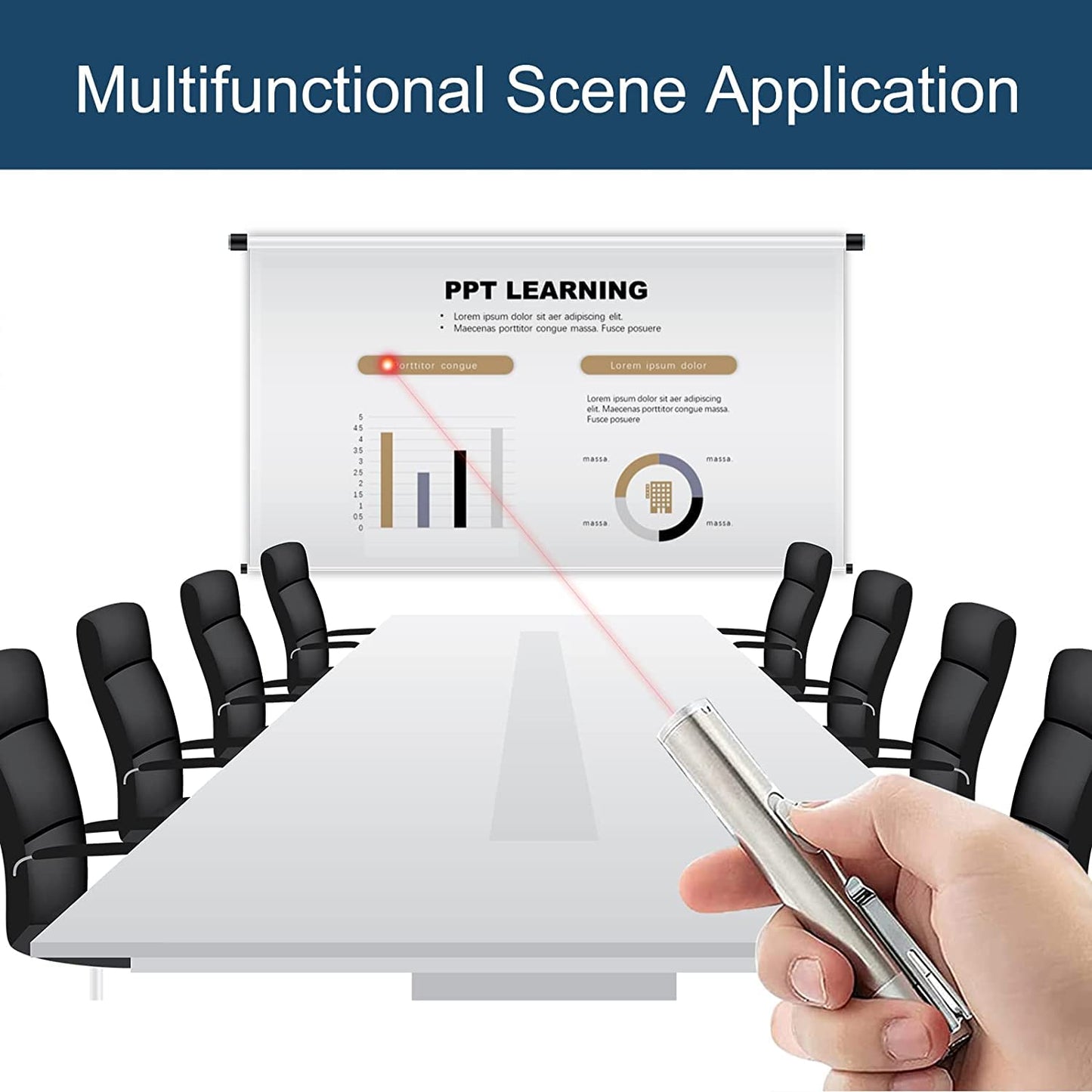 BEGRIM Cat Toys Laser Pointer for Indoor, Rechargeable, 7 Adjustable Wand Red Light Pet Interactive Cat Mouse Toys to Keep Busyfor Kitten Dog Chase Play - Medaid International