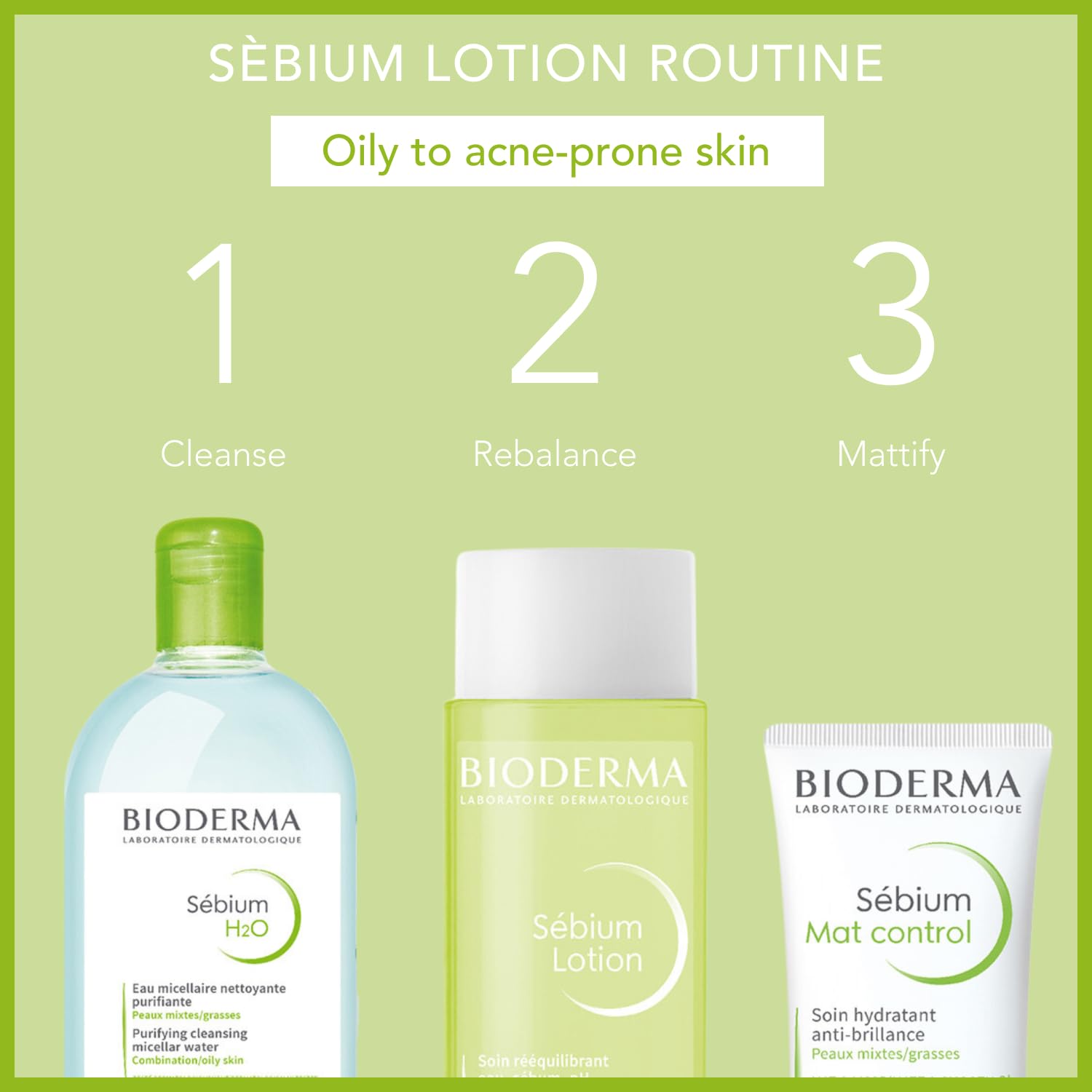 Bioderma - Sébium Toning Lotion - Rebalancing Water Toner - PH Balance Skin Care - Face Toner Lotion for Combination to Oily Skin - Medaid International