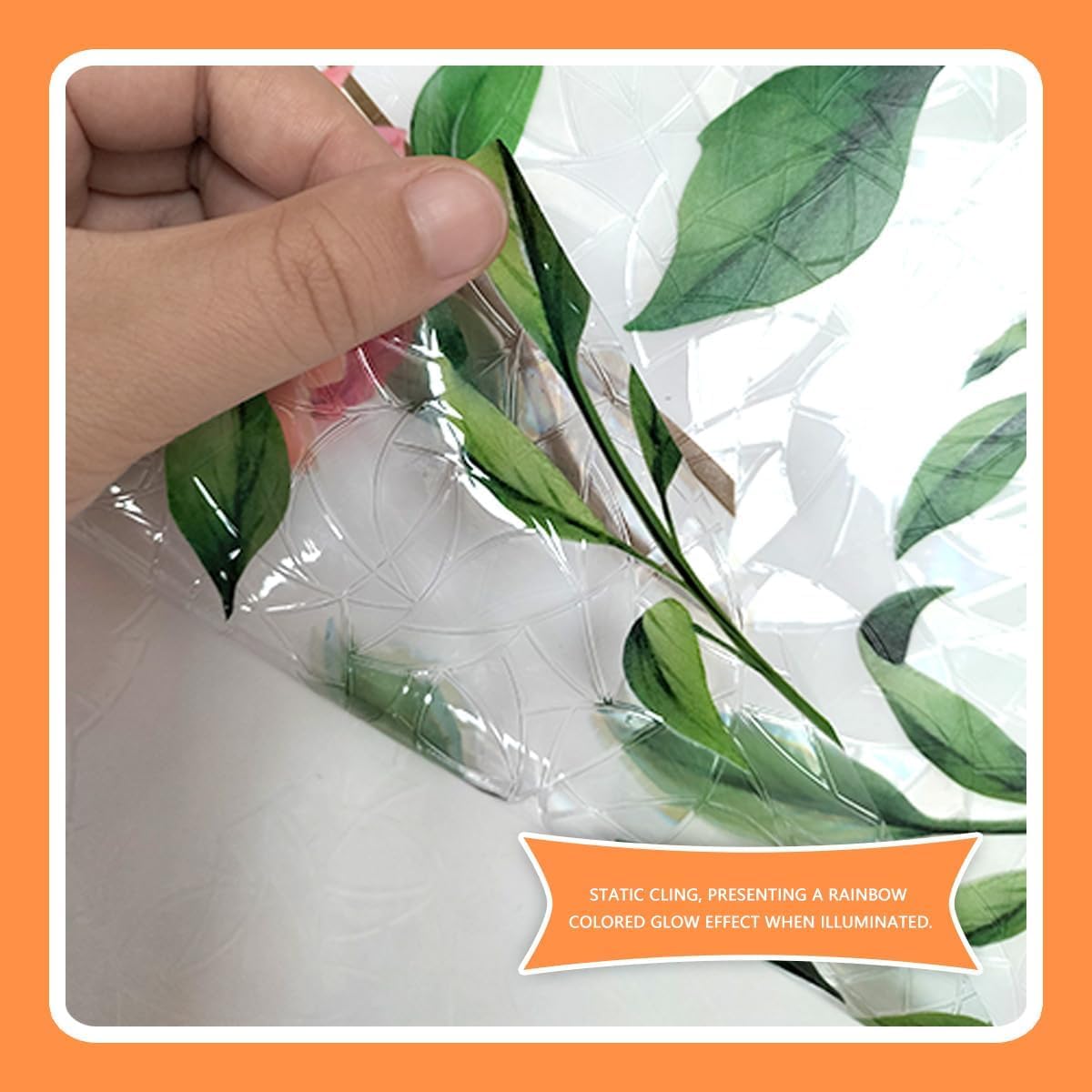NALACAL Window Privacy Film, Decorative Rose Floral Frosted Window Film, Double Sided Static Glass Window Clings, 45 x 100cm - Medaid International