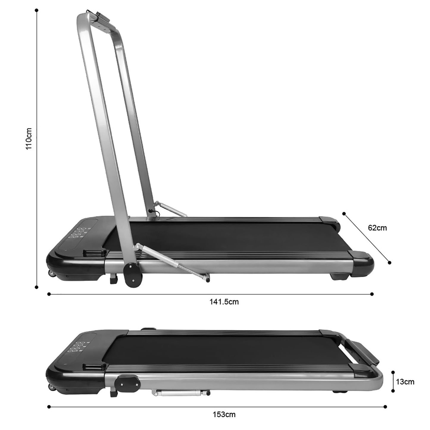 NaKeah 2 in 1 Treadmill, Walking Pad, 2.0HP Folding Treadmill with Remote Control LED Display, Portable Treadmill for Home/Office,A - Medaid International