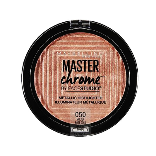 Maybelline face studio chrome extreme highlighter - 050-molten rose gold - Medaid