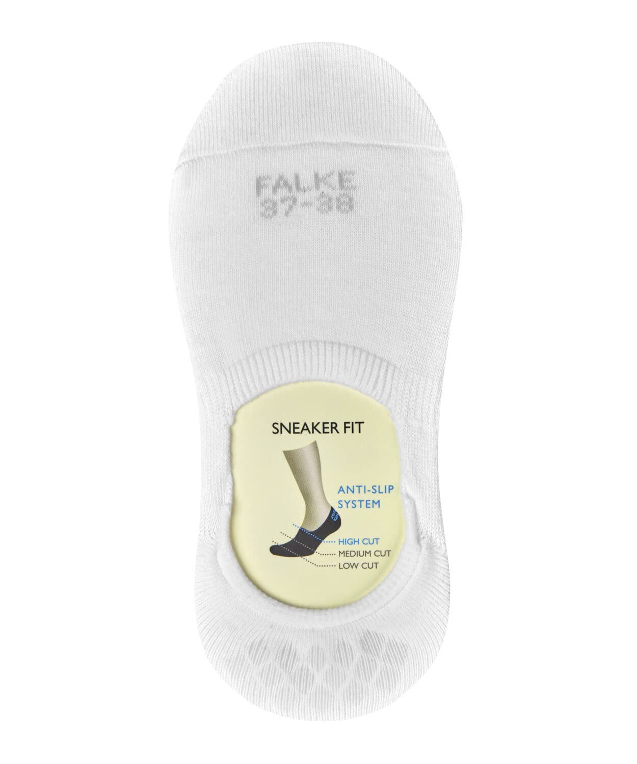 FALKE Women Step High Cut Invisible W 1 Pair, White (White 2000), 6.5-7.5 - Medaid International