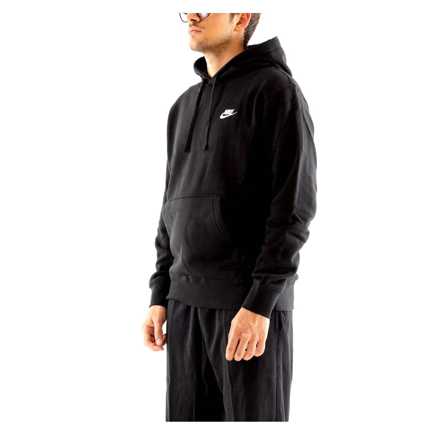 Nike Pull Over Hoodie, Black/Black/White, Medium - Medaid International