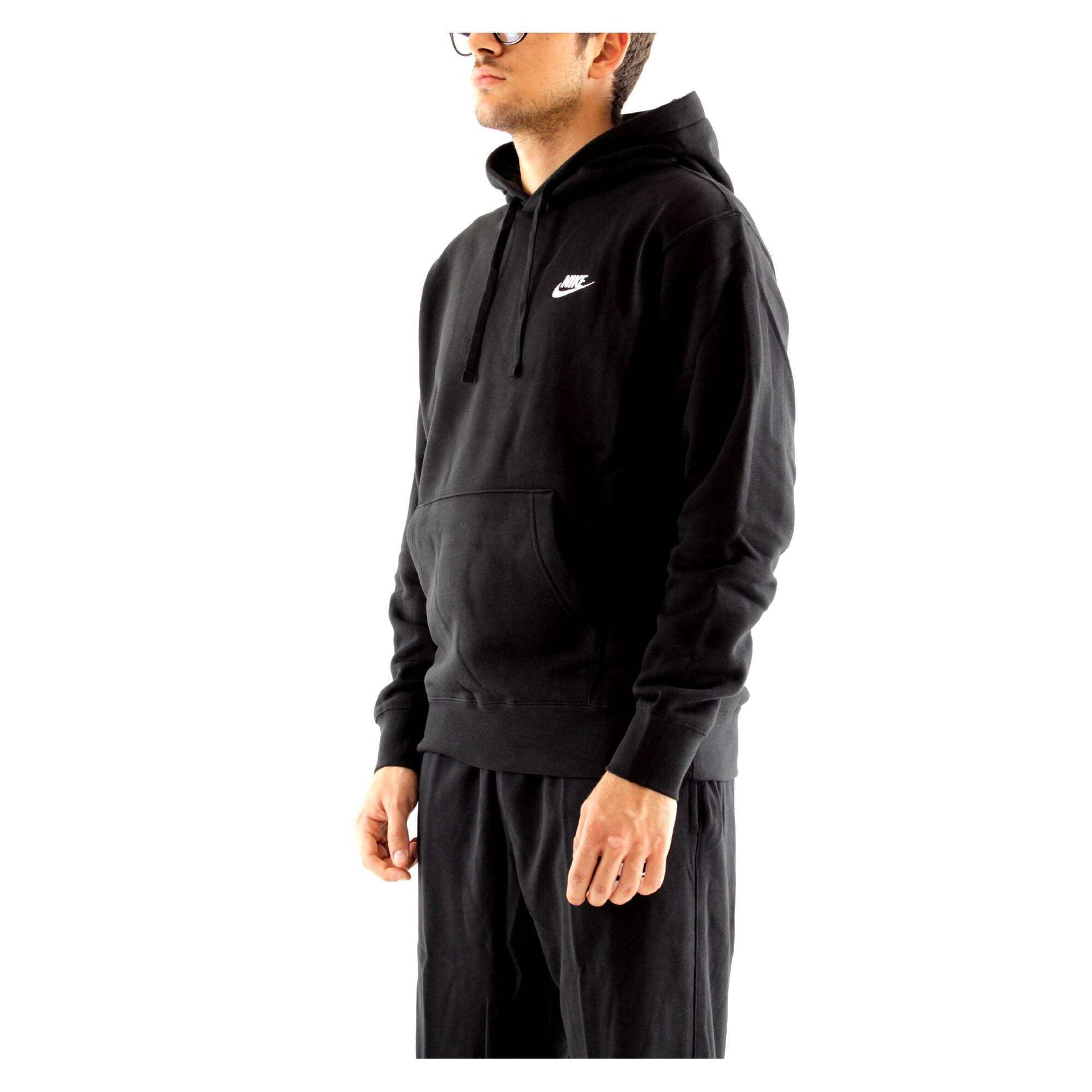 Nike Pull Over Hoodie, Black/Black/White, Medium - Medaid International