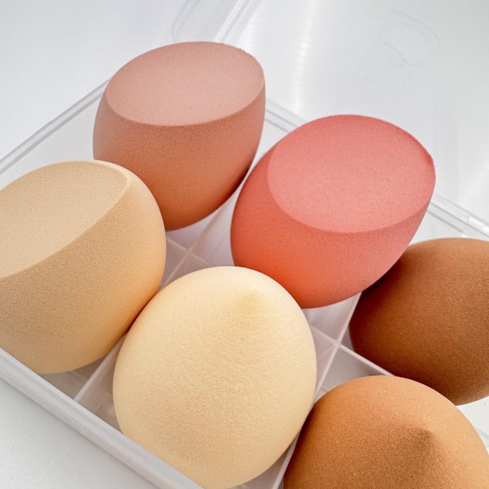 6-Piece Beauty Blender Set | Non-Absorbent Makeup Sponges, Oblique Cut & Water Drop Shapes for Foundation & Cosmetics 21 - Medaid International