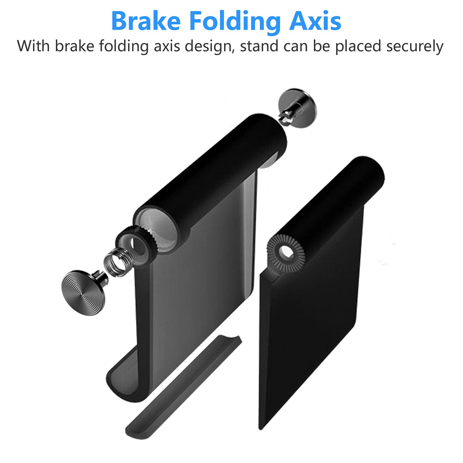 VOVIGGOL Cell Phone Stand Holder, Cellphone Holder Adjustable Desktop Phone Stand for Desk, Foldable Phone Cradle Dock Mobile Stand for iPhone iPad Tablet 4 to 7.9 Inch Smartphones (Black) - Medaid International