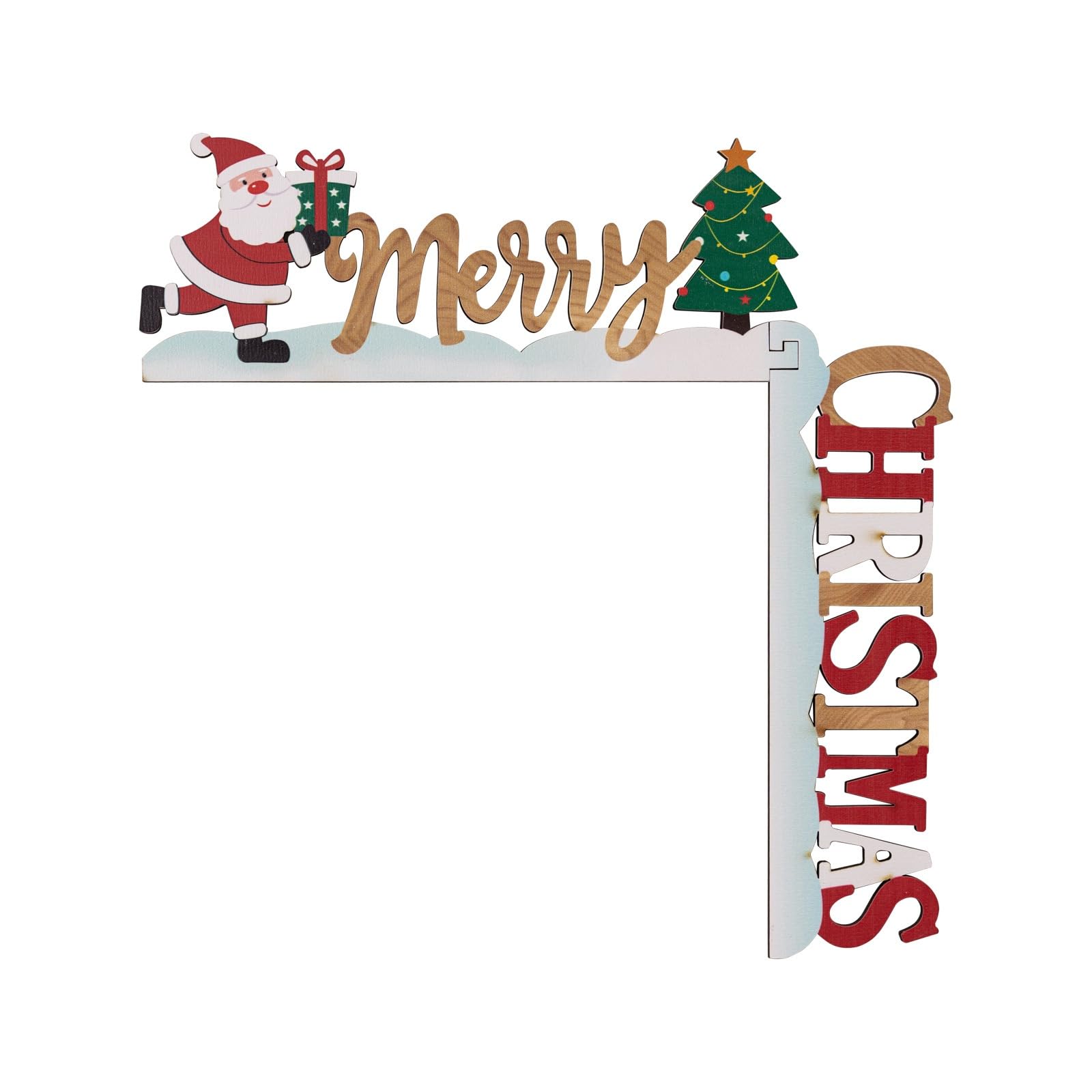 Christmas Doorway Decor with Santa Figurine, Festive Hanging Ornament for Home Entry, Ideal Seasonal Decoration - Medaid International
