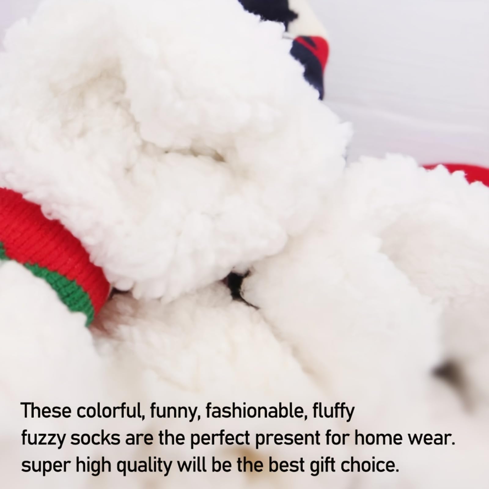 Women's Winter Cartoon Pattern Fleece Crew Socks - Soft Plush Fuzzy Sleep Socks with Non-Slip Grips | Warm, Comfortable & Fluffy for Home, Hospital & Indoor Use | Christmas Gift Idea - Medaid International