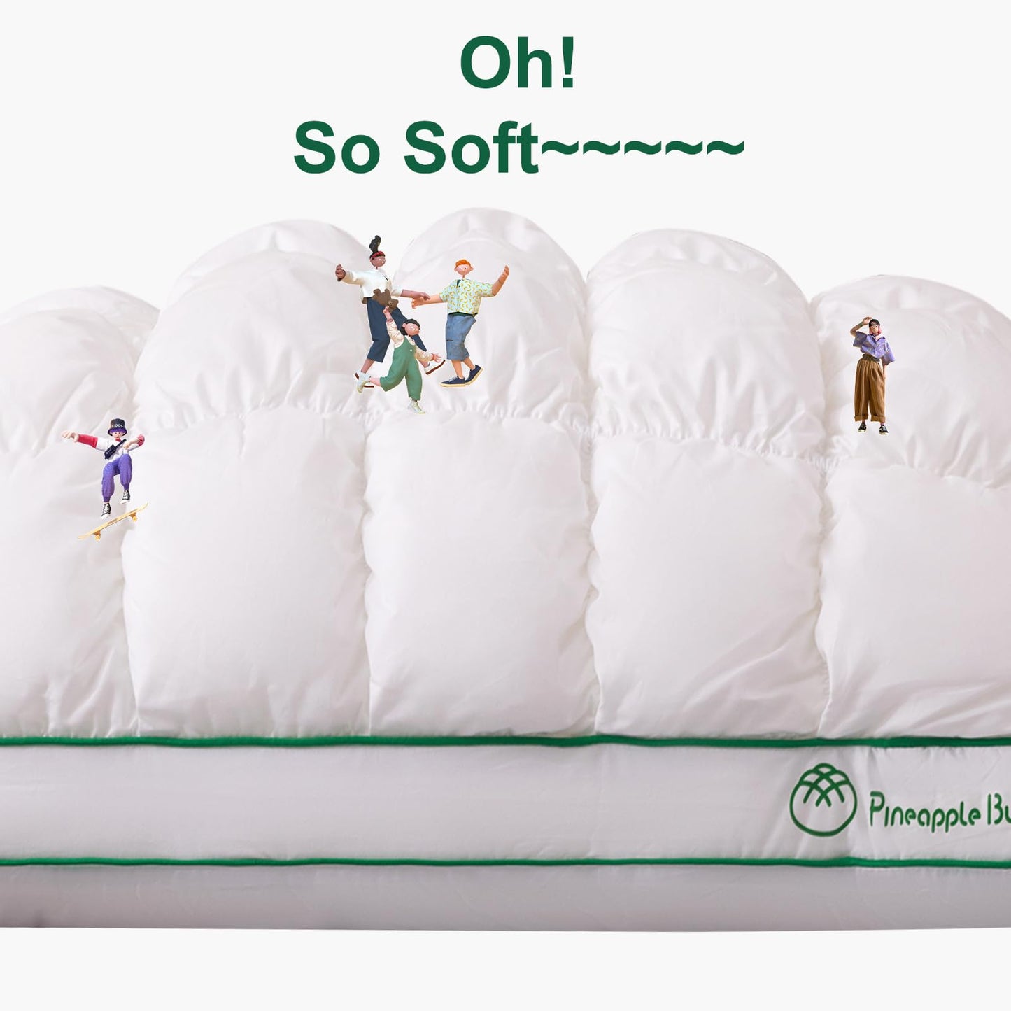 YOUR MOON Fluffy Support Bed Pillow Queen Size, Super Soft Premium Down-Alternative Filling for Sleeping, Luxury Hotel Quality Bed Pillows for Side Sleeper (White) - Medaid International