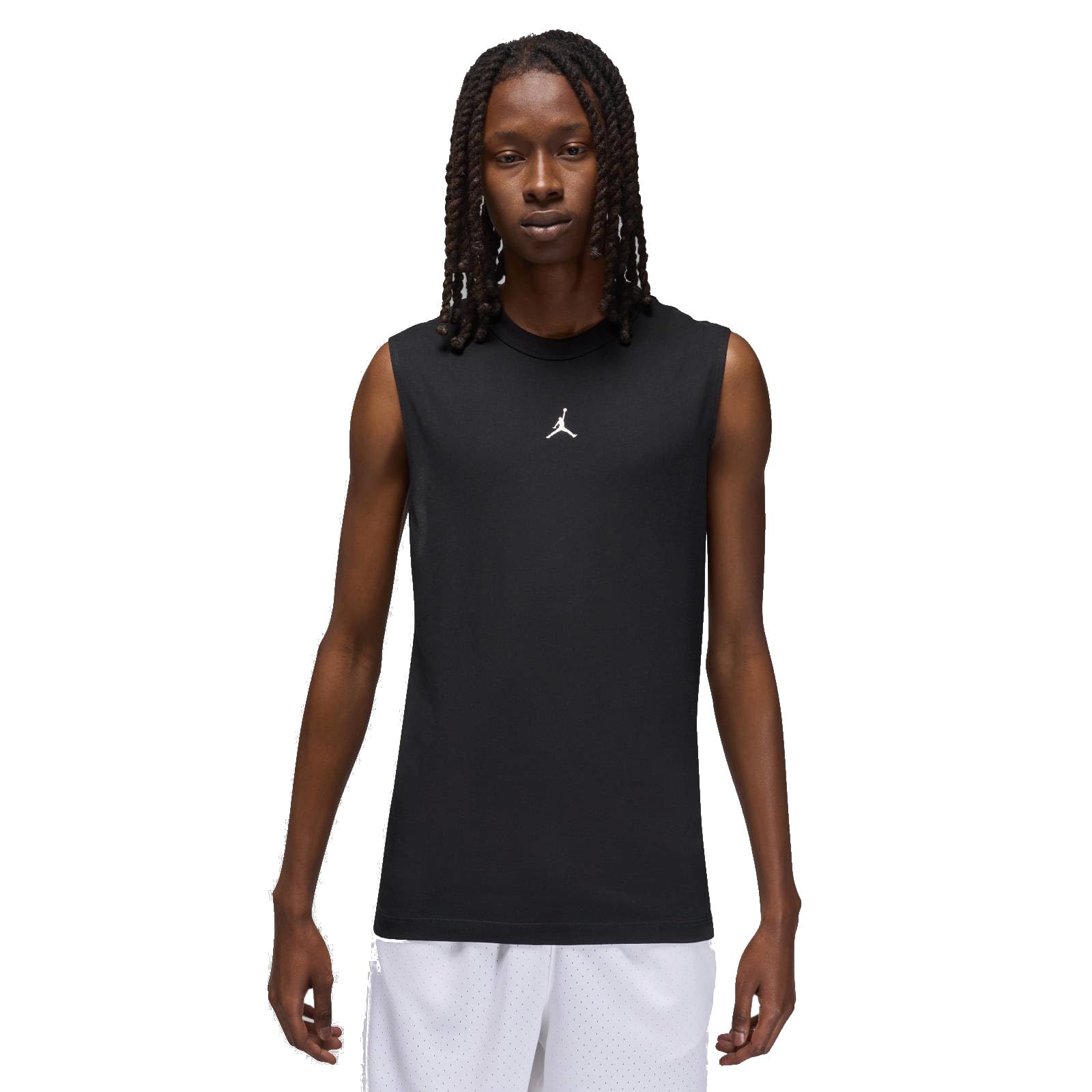 Jordan Sport Men's Dri-FIT Sleeveless Top (Black/White, FN5856-010) Size Small - Medaid International