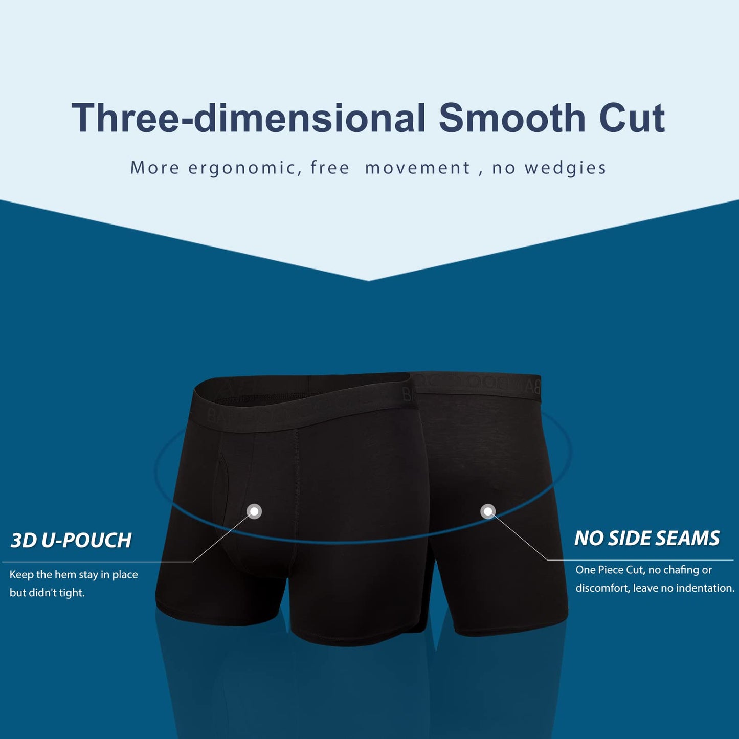 BAMBOO COOL Men's Underwear Boxer Briefs Soft Breathable Performance Underwear for Men 4 Pack S - Medaid International