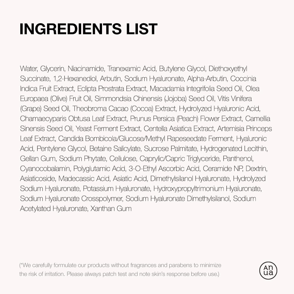 ANUA Niacinamide 10 + TXA 4 Serum, Hyaluronic Acid, Tranexamic acid, Facial Serum For GlassSkin, Glow Back Serum, Dark Spot Care, Postnatal Skincare, Korean Skincare (30ml/1.01 fl.oz) - Medaid International