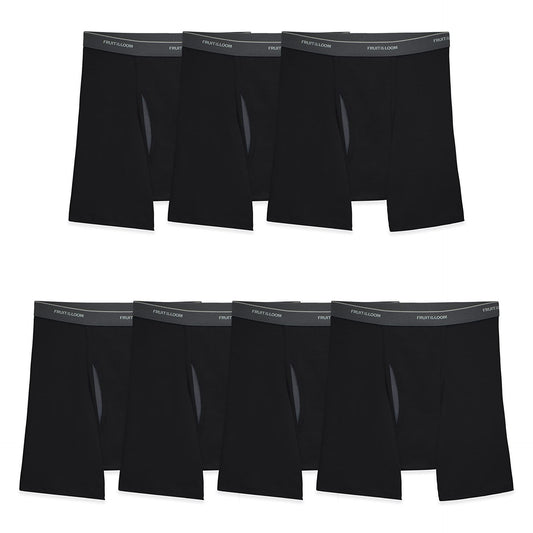 Fruit of the Loom Mens Coolzone Briefs, Moisture Wicking & Breathable, Assorted Color Multipacks Boxer, 7 Pack - Black, Medium US - Medaid International
