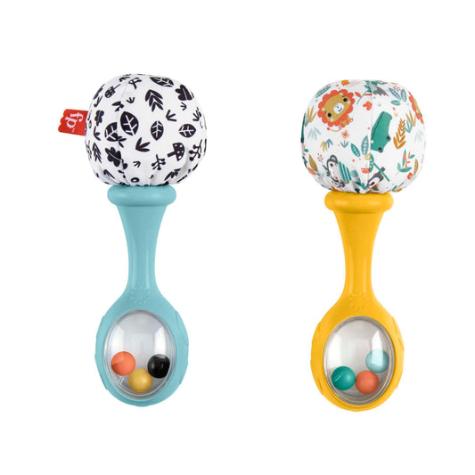 Fisher-Price Rattle ‘n Rock Maracas Baby Rattle Sensory Toys for Newborn Babies Ages 3 Months and Older, HMF34 - Medaid International