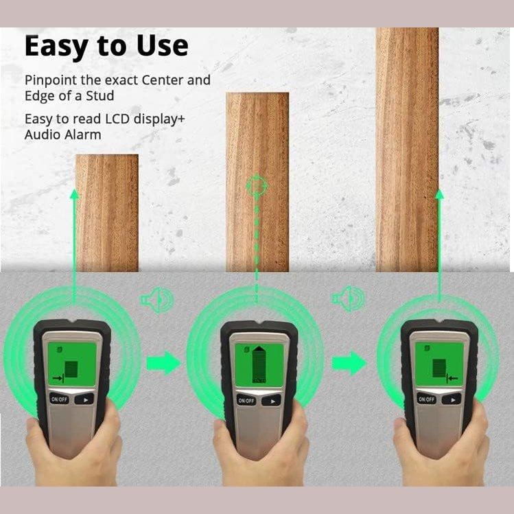 Stud Finder - 5 in 1 Wall Scanner with LCD Display, Intelligent CPU, Metal Detection