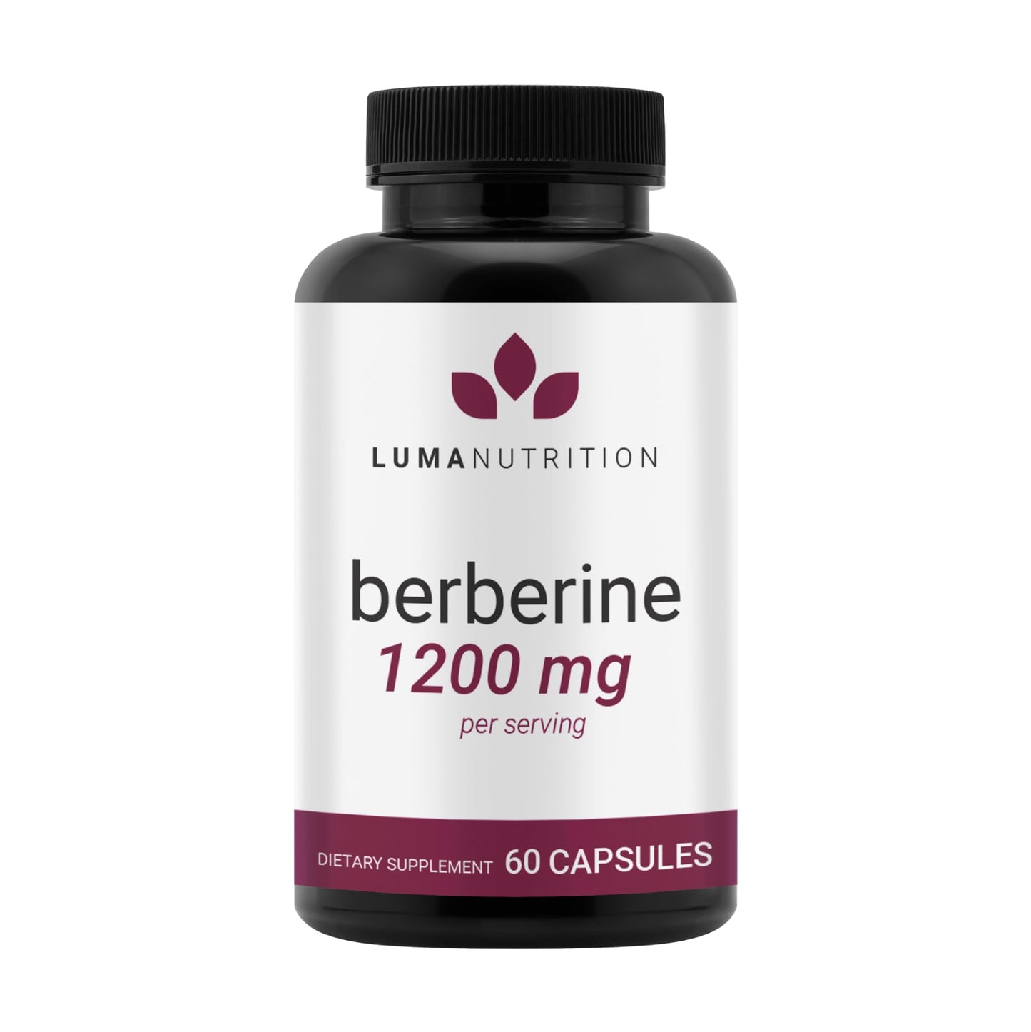 Luma Nutrition Berberine Supplement - Berberine HCL 1200mg Per Serving - Vegan, Gluten Free, Non-GMO - 60 Capsules - Medaid International