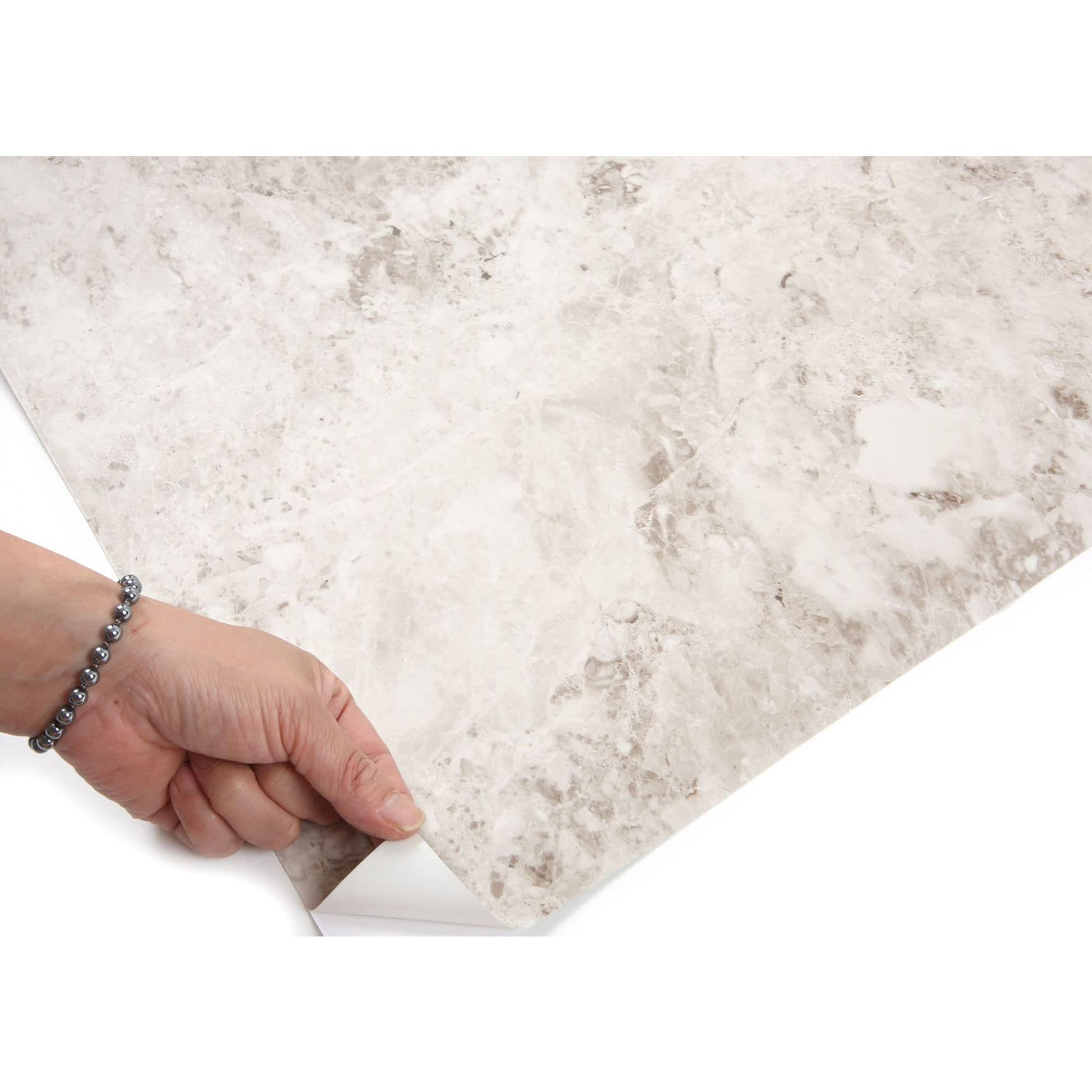 ROSEROSA Peel and Stick PVC Marble Self-Adhesive Wallpaper Covering Counter Top Shelf Liner Matte Oman (EH139 : 2.00 Feet X 6.56 Feet) - Medaid International