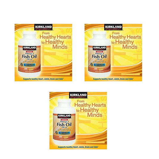 Kirkland Signature Fish Oil 1000 mg., 400 Softgels (3 Pack) - Medaid International